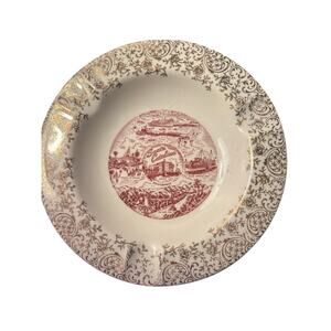 VTG Santa Catalina, CA Souvenir Transferware Ashtray
